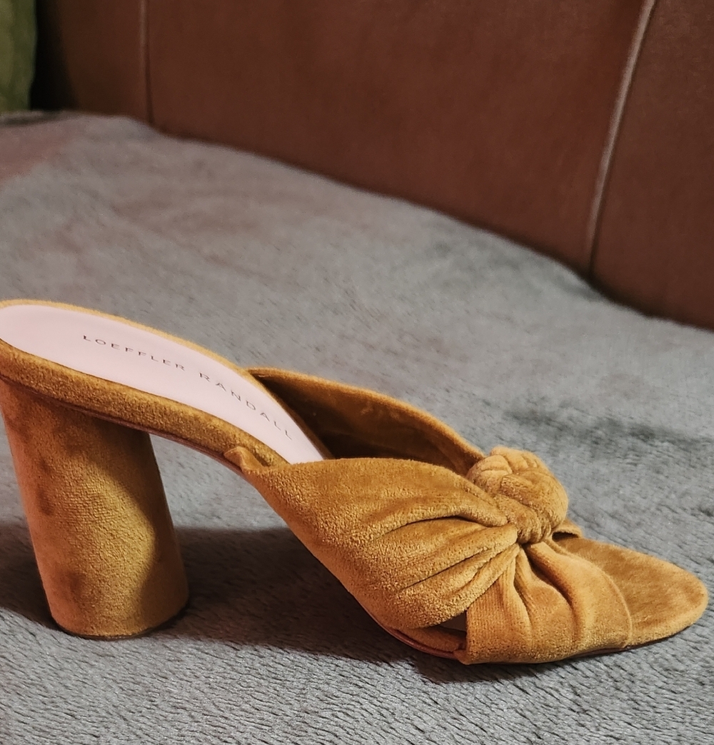 Loeffler Randall Women's Tan Suede Mules